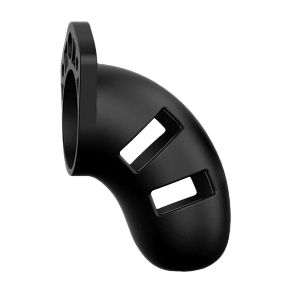 ManCage Model 20 Chastity 3.5' Silicone Cock Cage Black - Pas cnoty