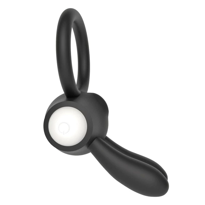 Lovetoy Power Clit Silicone Cockring Black 2 - Wibrujący pierścień erekcyjny