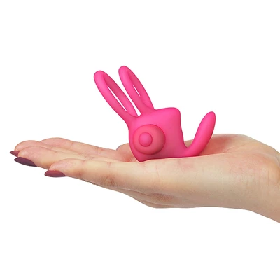 Lovetoy Power Clit Duo Silicone Cockring Pink - Wibrujący pierścień erekcyjny, Różowy