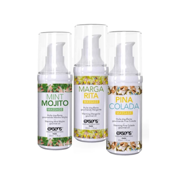 Exsens Gift Set Let'S Celebrate! 3 X 30Ml - Prezentowy zestaw olejków do masażu