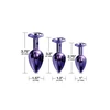 Nixie  Trainerâ Set, Purple Metallic - Zestaw korków analnych z kryształem, Fioletowy