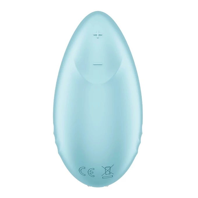 Satisfyer Tropical Tip Light Blue - Wibrator łechtaczkowy sterowany aplikacją mobilną, Niebieski