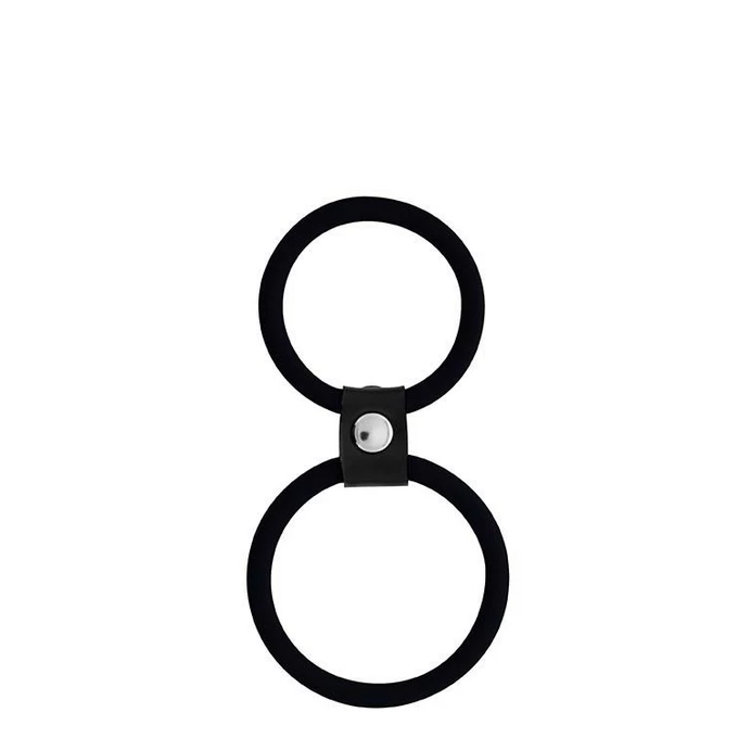 Dream Toys Menzstuff Dual Rings Black - Elastyczny pierścień erekcyjny