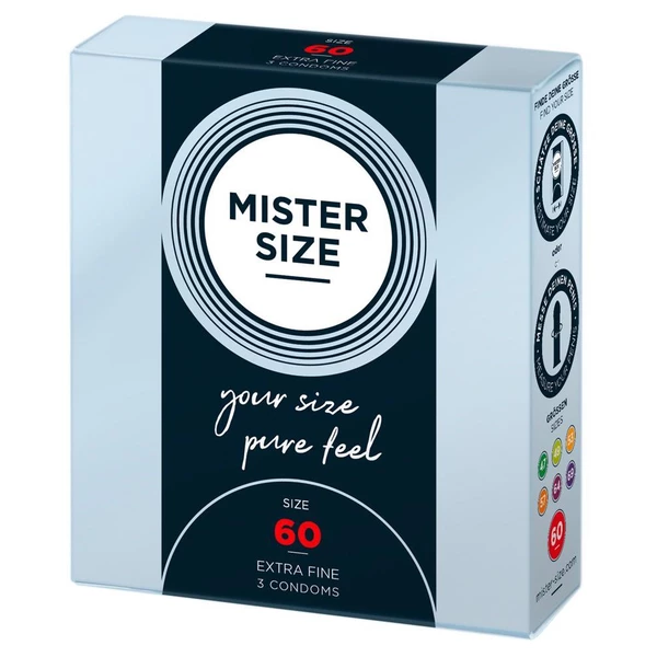 Mister Size 60Mm Pack Of 3 - Prezerwatywy