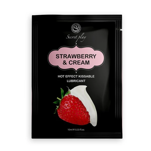 Secret Play Strawberry &amp; Cream Hot Effect Lube 10 Ml - Lubrykant smakowy
