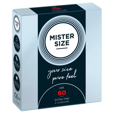 Mister Size 60Mm Pack Of 3 - Prezerwatywy