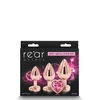NS Novelties Rear Assets Trainer Kit Rose Gold Pink Heart - Zestaw ozdobnych korków analnych