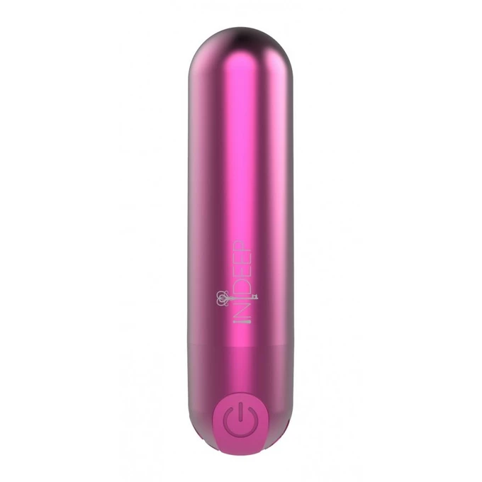 Indeep Rechargeable Vibrating Bullet Indeep Magenta - Miniwibrator, Fioletowy