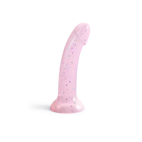 Love to Love Dildolls Starlight- Dildo klasyczne z przyssawką, różowe z małymi gwiazdkami