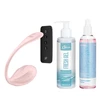 Zestaw Satisfyer Ribbed Petal - Wibrujące jajeczko + lubrykant + spray dezynfekujący