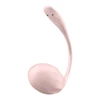 Satisfyer Ribbed Petal - Wibrujące jajeczko, sterowane pilotem i aplikacją, Jasnoróżowy