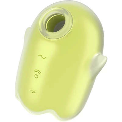 Satisfyer Glowing Ghost - Wibrator łechtaczkowy, z technologią Air Pulse, żółty