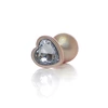 Boss Series Pearl Gold Heart Plug - Korek analny z diamentem, rozmiar M