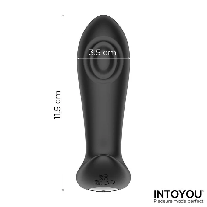 Intoyou Milton - Korek analny z funkcją wibracji i stymulującymi koralikami, sterowany pilotem 