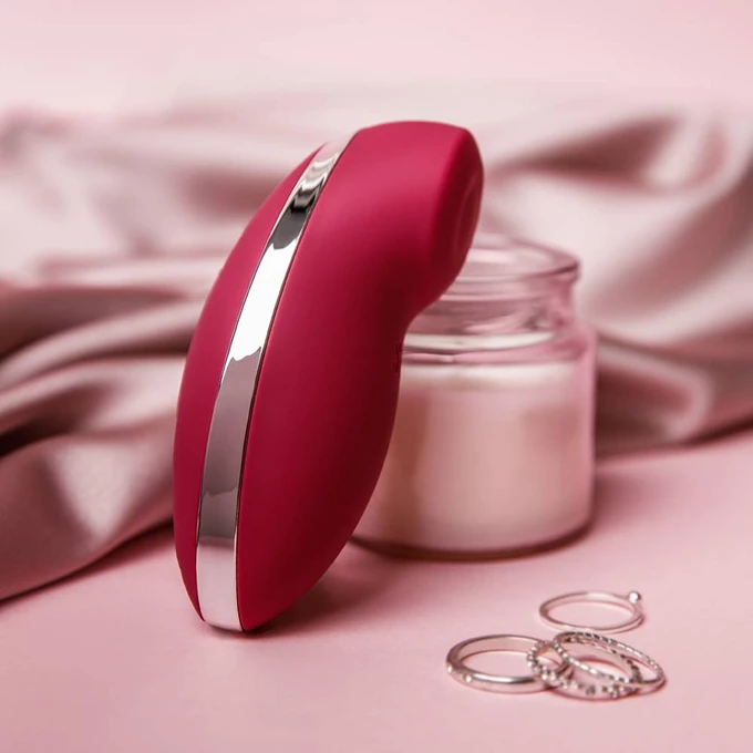 Satisfyer Tap & Climax 2 Red - Wibrator łechtaczkowy, czerwony