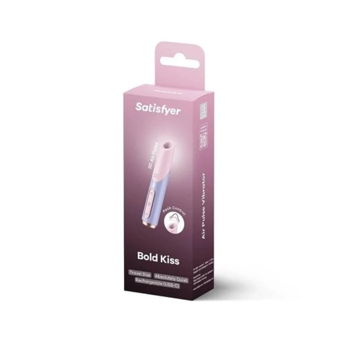 Satisfyer Bold Kiss - Miniwibrator łechtaczkowy, różowo-niebieski