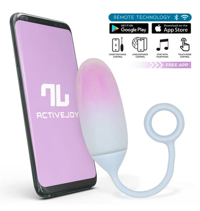 IntoYou Double Layer Egg - Wibrujące jajeczko, sterowane aplikacją, Liliowo-Miętowy