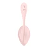 Satisfyer Ribbed Petal - Wibrujące jajeczko, sterowane pilotem i aplikacją, Jasnoróżowy