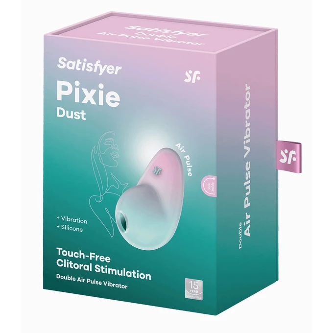 Satisfyer Pixie Dust, Pink - Mint - Wibrator łechtaczkowy, Różowo - miętowy