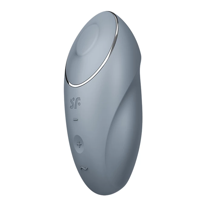 Satisfyer Tap &amp; Climax 1 Blue - Grey - Wibrator łechtaczkowy, Niebiesko - Szary