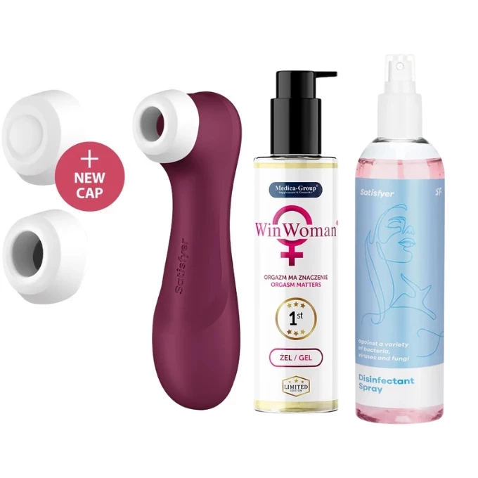 Zestaw Satisfyer Pro 2 Generation 3 -soniczny wibrator do łechtaczki + żel + spray dezynfekujący