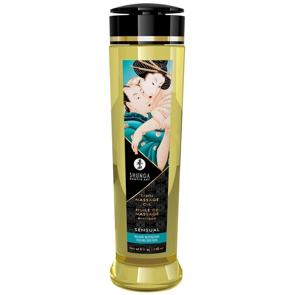 Shunga Massage Oil Sensual Island Blossoms - Olejek do masażu kwiatowy