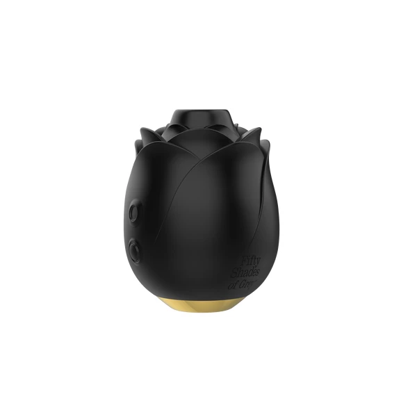 Fifty Shades of Grey Black Rose Silicone ClitoralSuction Stimulator- Wibrator soniczny do łechtaczki, Czarny