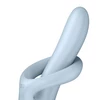 Satisfyer Heat Flex 4 Blue - Wibrator króliczek z funkcją rotacji i nagrzewania, niebieski