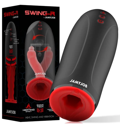 JAMYJOB Swing-R - Masturbator wibrujący, z funkcją nagrzewania