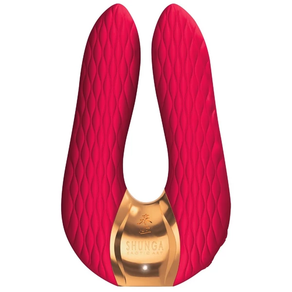 Shunga Aiko Intimate Massager Raspberry - Wibrator łechtaczkowy, Czerwony