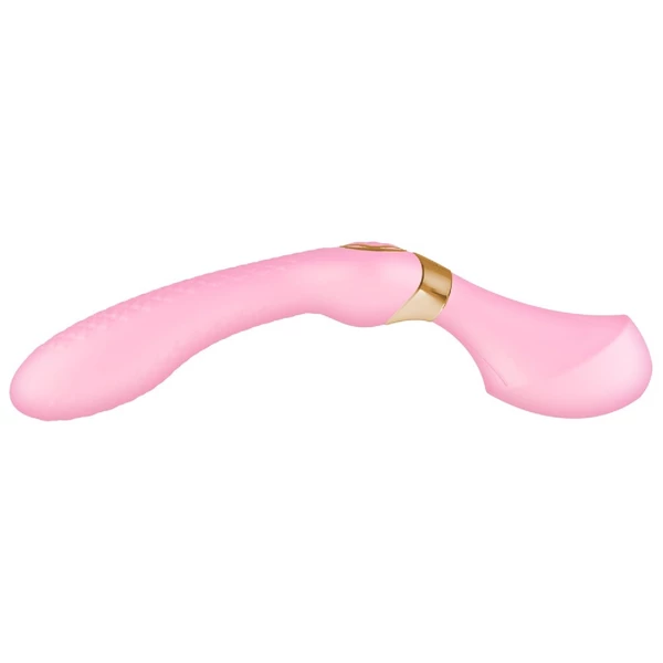 Shunga Zoa Intimate Massager Light Pink - Wibrator wand 2w1, Różowy
