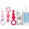 Zestaw Satisfyer Zestaw korków analnych, kolorowy + lubrykant + spray dezynfekujący