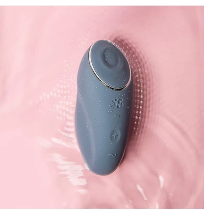 Satisfyer Tap &amp; Climax 1 Blue - Grey - Wibrator łechtaczkowy, Niebiesko - Szary