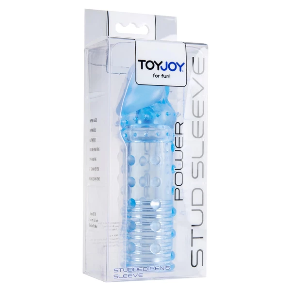 TOYJOY Power Stud Sleeve Blue - Nakładka na penisa, Niebieski