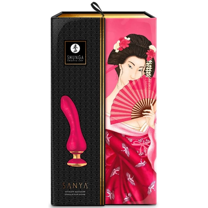 Shunga Sanya Intimate Massager Raspberry - Wibrator klasyczny, Czerwony