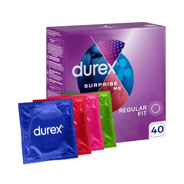 Durex Surprise me - Mix prezerwatyw, 40 szt.