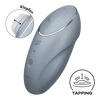 Satisfyer Tap &amp; Climax 1 Blue - Grey - Wibrator łechtaczkowy, Niebiesko - Szary