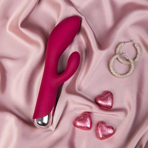 Satisfyer Spinning Rabbit 1 Red - Wibrator króliczek, z funkcją rotacji 