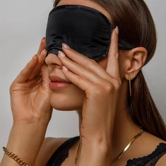 Crushious Satin Blindfold - Opaska na oczy, Czarna