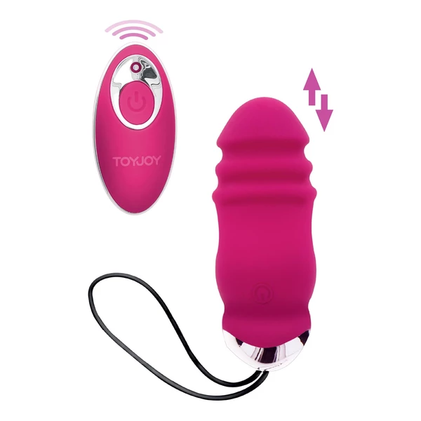 TOYJOY Sunny Side Up And Down Fuchsia - Wibrująca kulka z pilotem i opcją pulsacji