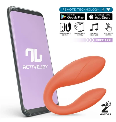 IntoYou Couple toy - Elastyczne, wibrujące jajeczko sterowane aplikacją, Koralowe