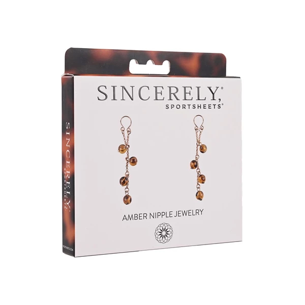 Sportsheets Amber Nipple Jewelry - Zaciski na sutki ozdobne