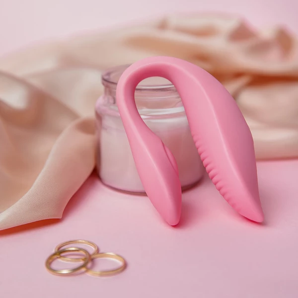 Erospace Sweet Play A7 - Wibrator dla par w kształcie litery &quot;C&quot;, sterowany aplikacją