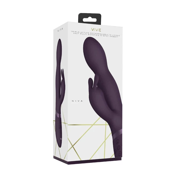 VIve Niva 360Degrees Rabbit Purple - Wibrator króliczek z rotacją