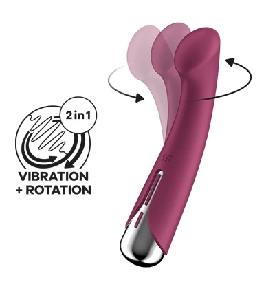 Satisfyer Spinning G-Spot 1 Red - Wibrator Punktu G, z funkcją rotacji