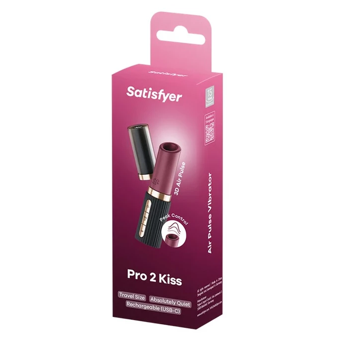 Satisfyer Pro 2 Kiss - miniwibrator łechtaczkowy w kształcie szminki