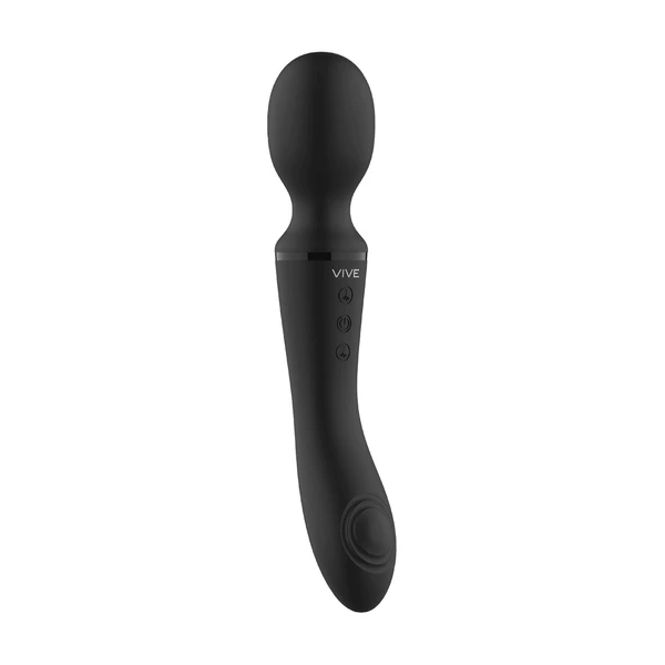 Vive Enora Wand &amp; Vibrator Black - Wibrator wand 2w1