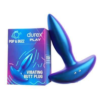 Durex Play Pop&amp;Buzz - Wibrujący korek analny