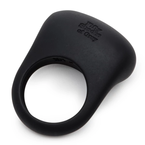 Fifty Shades of Grey Sensation Vibrating Love Ring- Wibrujący pierścień erekcyjny, Czarny
