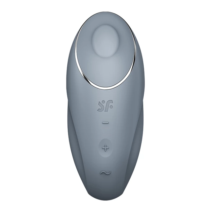 Satisfyer Tap &amp; Climax 1 Blue - Grey - Wibrator łechtaczkowy, Niebiesko - Szary